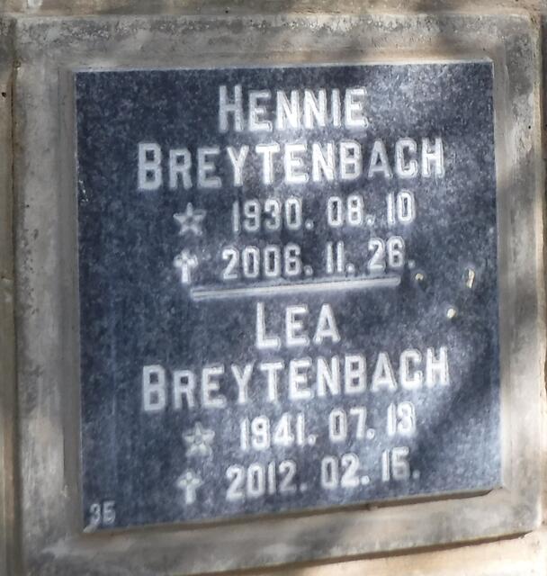 BREYTENBACH Hennie 1930-2006 & Lea 1941-2012