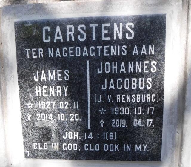 CARSTENS James Henry 1927-2014 & Johannes Jacobus J.V. RENSBURG 1930-2019