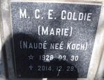 GOLDIE M.C.E. voorheen NAUDE nee KOCH 1928-2014