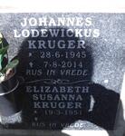 KRUGER Johannes Lodewickus 1945-2014 & Elizabeth Susanna 1951-