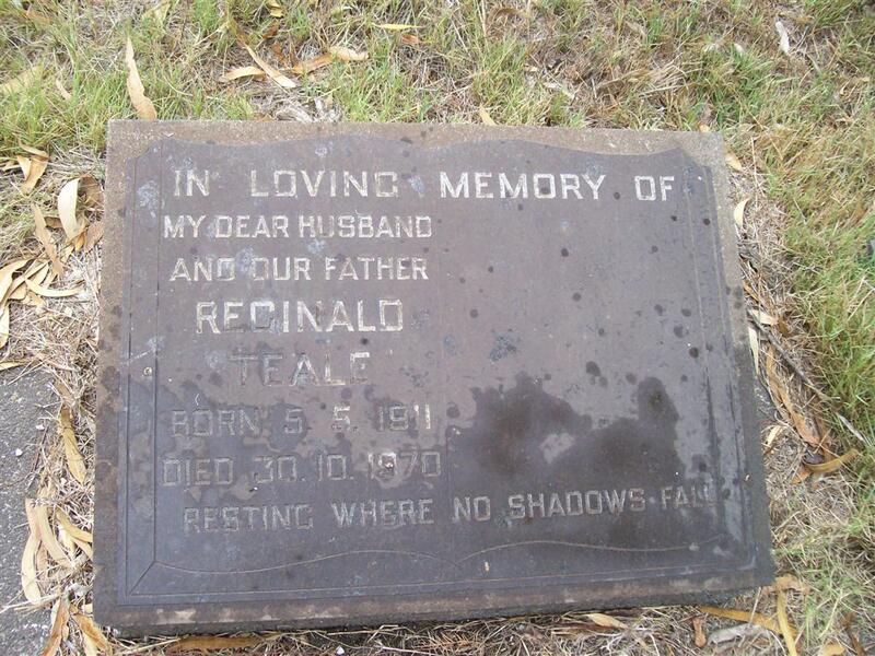 TEALE Reginald 1911-1970