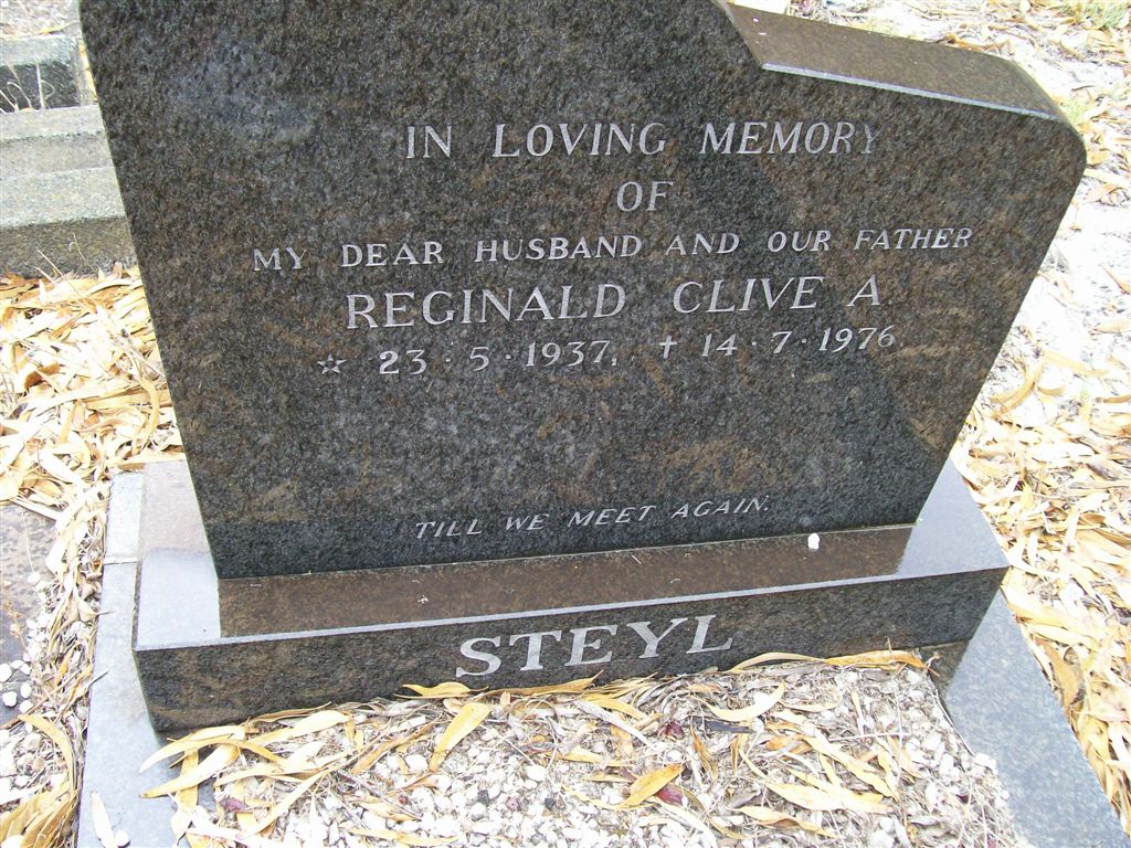 STEYL Reginald Clive A. 1937-1976