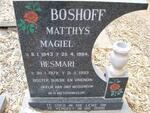 BOSHOFF Matthys Magiel 1943-1994 :: BOSHOFF Hesmari 1978-1999