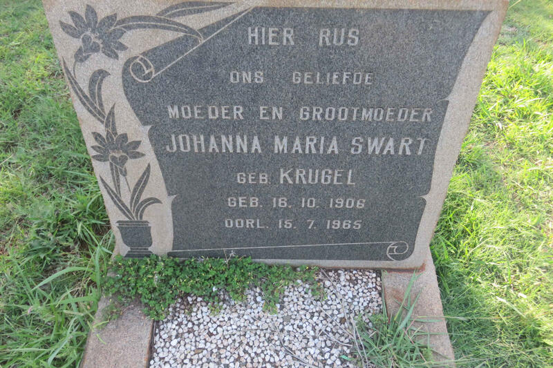 SWART Johanna Maria nee KRUGEL 1906-1965