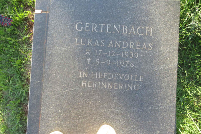 GERTENBACH Lukas Andreas 1939-1978