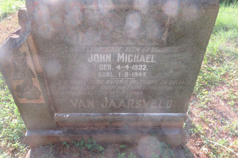 JAARSVELD John Michael, van 1932-1945