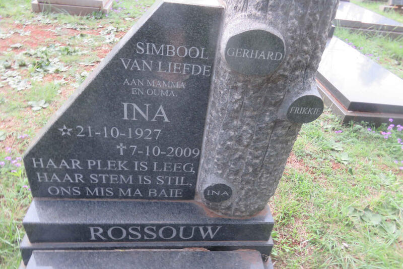 ROSSOUW Ina 1927-2009