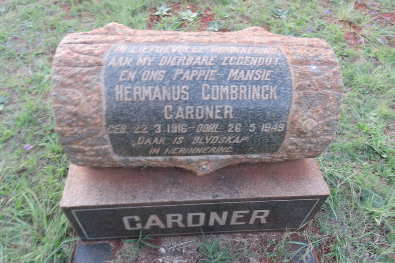 GARDNER Hermanus Combrink 1916-1949