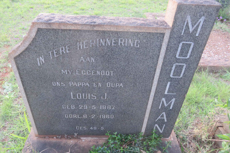 MOOLMAN Louis J. 1887-1960