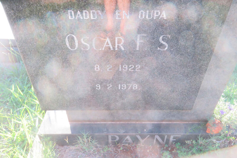 PAYNE Oscar F.S. 1922-1978