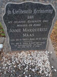 MAAS Annie Marquerite 1927-1970