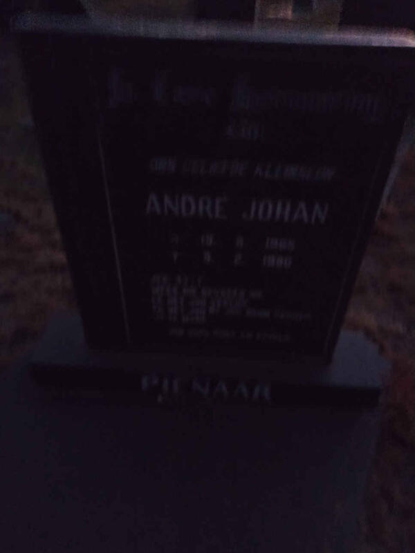 PIENAAR Andre Johan 19??-19??