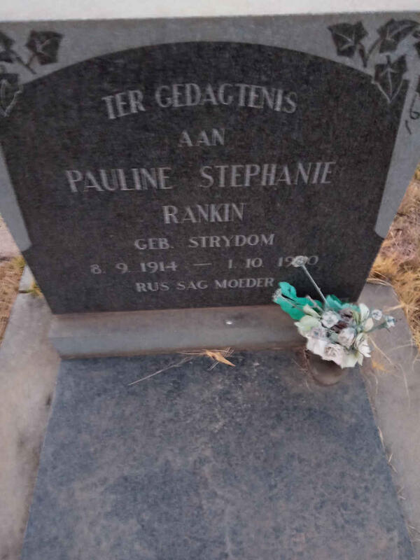RANKIN Pauline Stephanie nee STRYDOM 1914-19?0