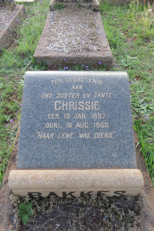 BAKKES Chrissie 1897-1950