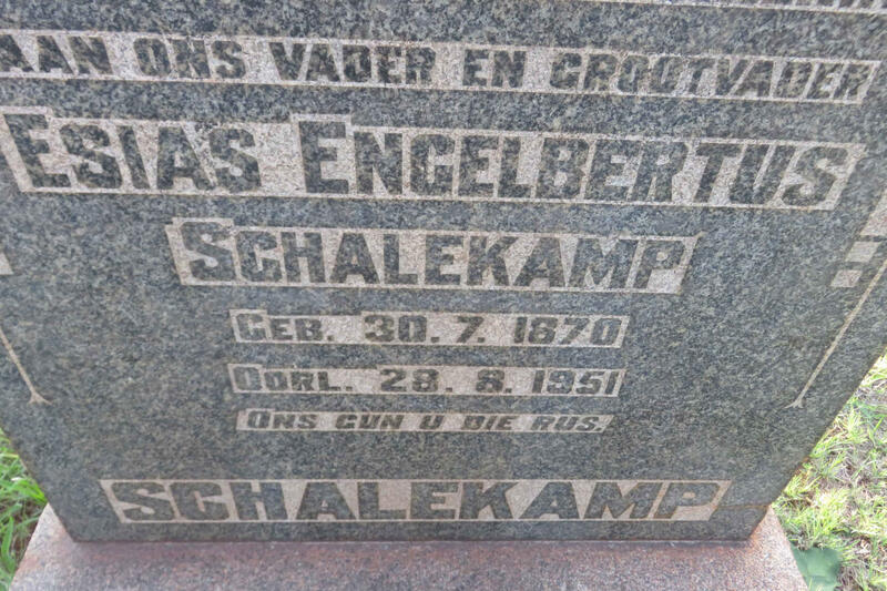 SCHALEKAMP Esias Engelbertus 1870-1951