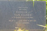 STADEN Gideon J., van 1921-1986