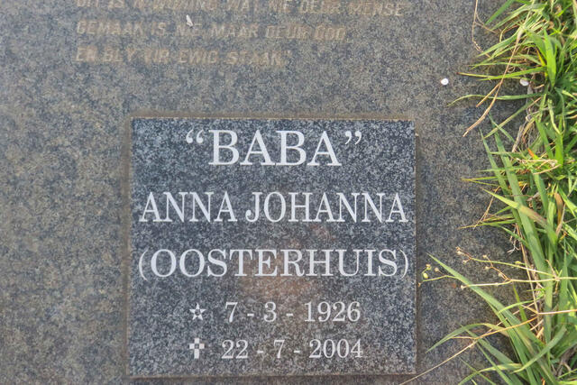 ? Anna Johanna nee OOSTERHUIS 1926-2004