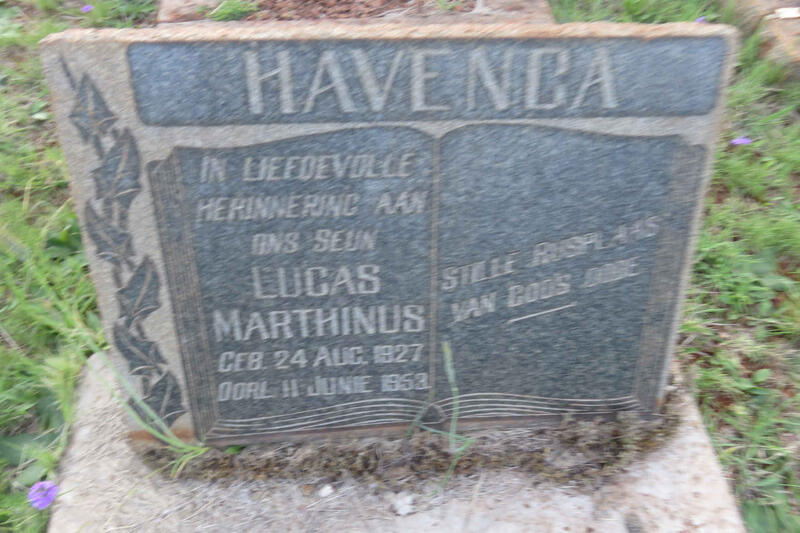 HAVENGA Lucas Marthinus 1927-1953