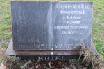 BRIEL Anne-Marie nee SWANEPOEL 1948-1985