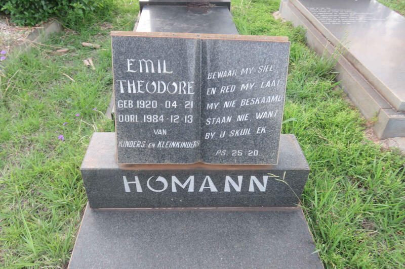 HOMANN Emil Theodore 1920-1984
