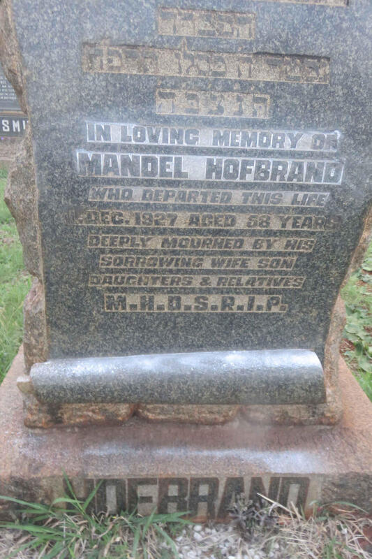 HOFBRAND Mandel -1927