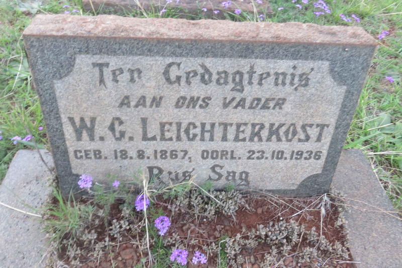 LEICHTERKOST W.G. 1867-1936