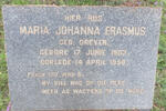 ERASMUS Maria Johanna nee DREYER 1903-1958