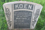 KOEN Matthys J. 1919-1959