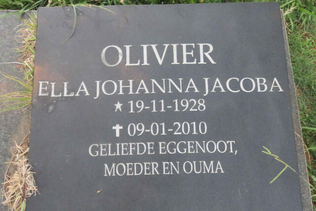 OLIVIER Dirk 1917-1978 & Ella Johanna Jacoba 1928-2010