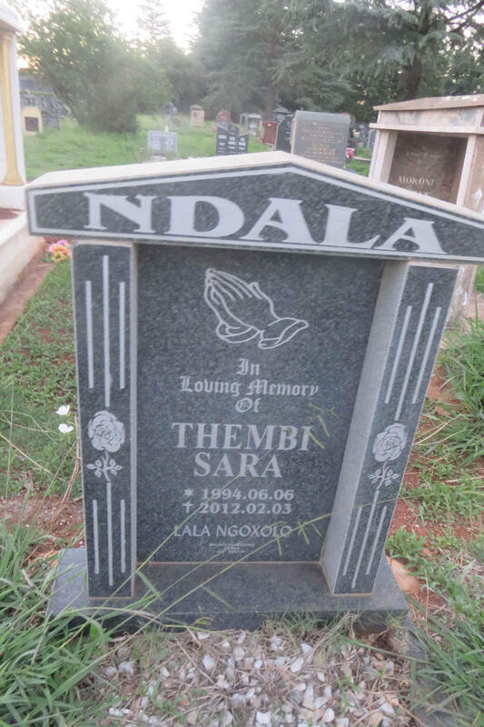 NDALA Thembi Sara 1994-2012