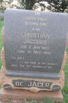 JAGER Christian Jacobus, de 1929-1960