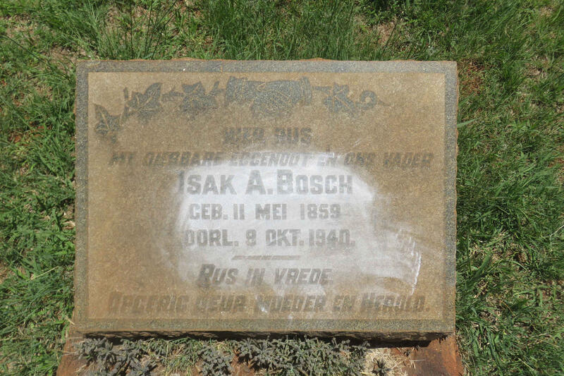 BOSCH Isak A. 1859-1940