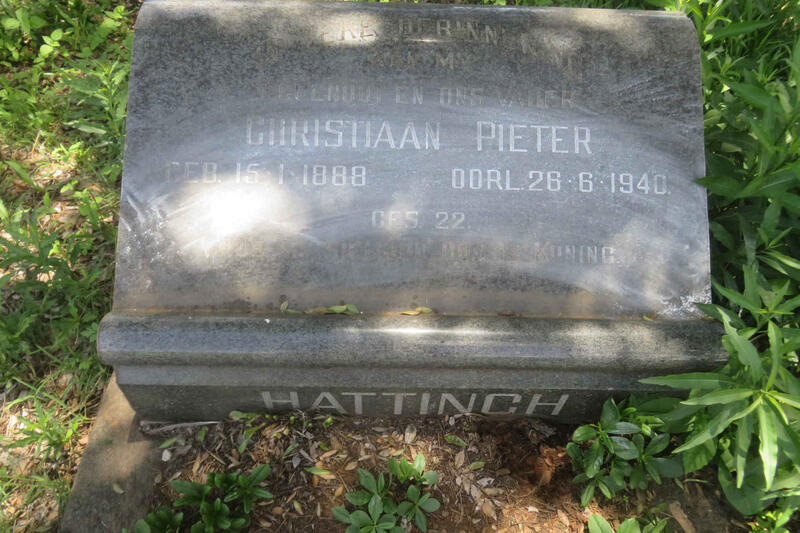 HATTINGH Christiaan Pieter 1888-1940