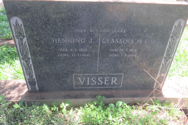VISSER Henning J. 1868-1941 & Classina M.S. 1878-1964