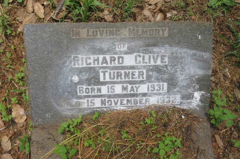 TURNER Richard Clive 1931-1932