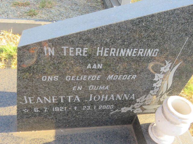 ? Jeanetta Johanna 1921-2000