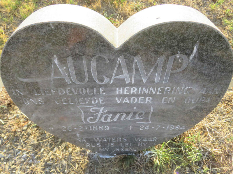 AUCAMP Fanie 1889-1984