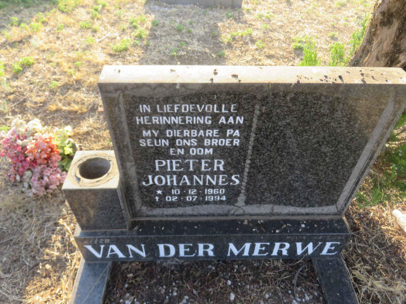 MERWE Pieter Johannes, van der 1960-1994