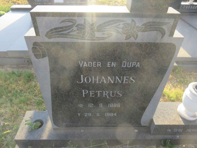 GENIS Johannes Petrus 1886-1984 