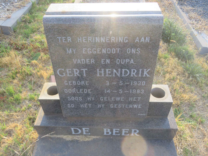 BEER Gert Hendrik, de 1930-1983