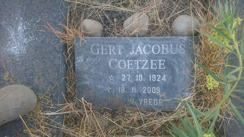 COETZEE Gert Jacobus 1924-2009