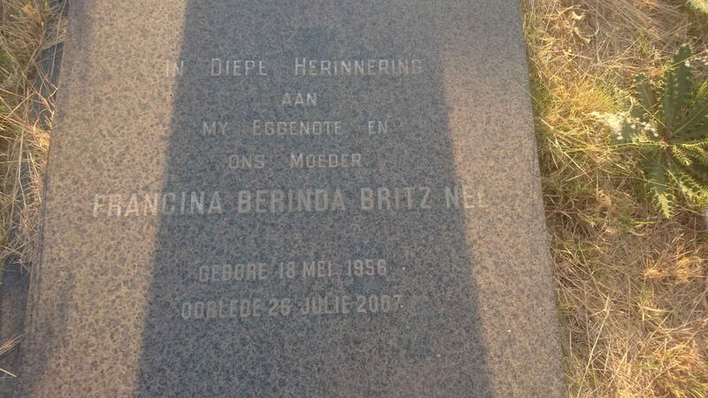 NEL Francina Berinda Britz 1956-2007