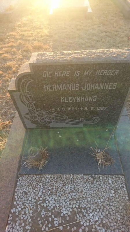 KLEYNHANS Hermanus Johannes 1934-1967