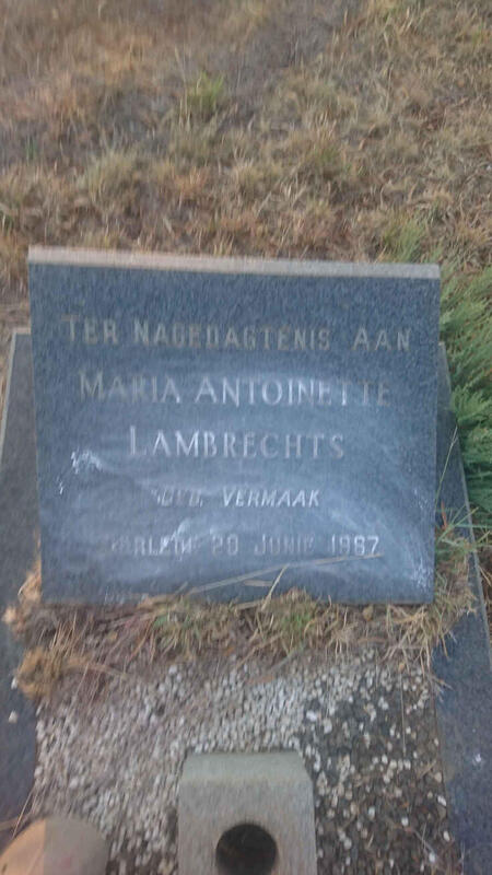 LAMBRECHTS Maria Antoinette nee VERMAAK -1967