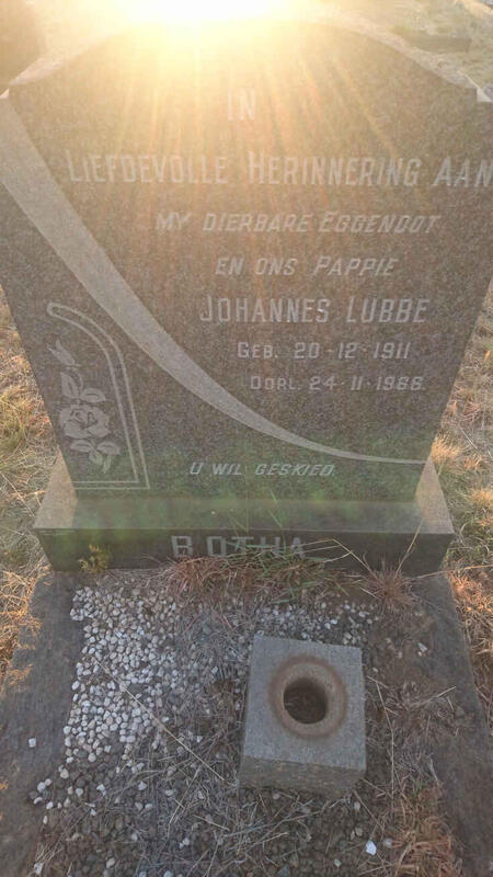 BOTHA Johannes Lubbe 1911-1966