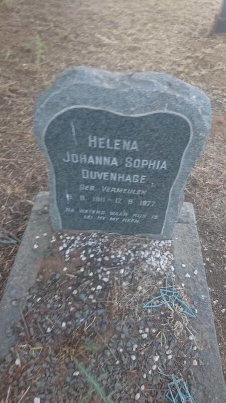 DUVENHAGE Helena Johanna Sophia nee VERMEULEN 1911-1977