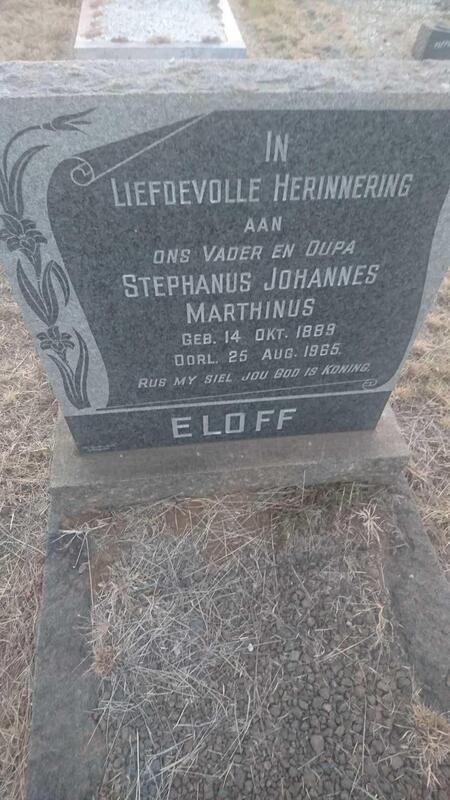 ELOFF Stephanus Johannes Marthinus 1889-1965
