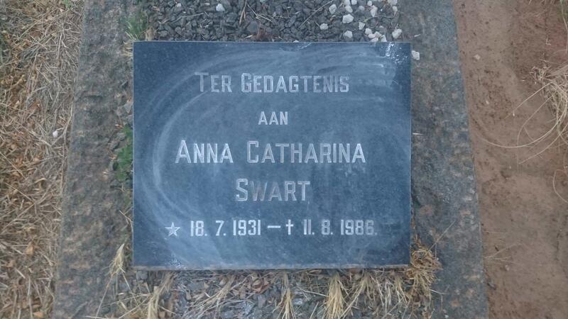 SWART Anna Catharina 1931-1986