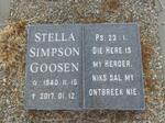 GOOSEN Stella Simpson 1940-2017