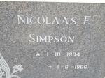 SIMPSON Nicolaas F. 1904-1966